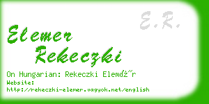 elemer rekeczki business card